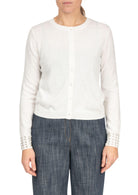 Diana Gallesi Cardigan Donna Bianco M244J004977N 11 DIANA GALLESI 