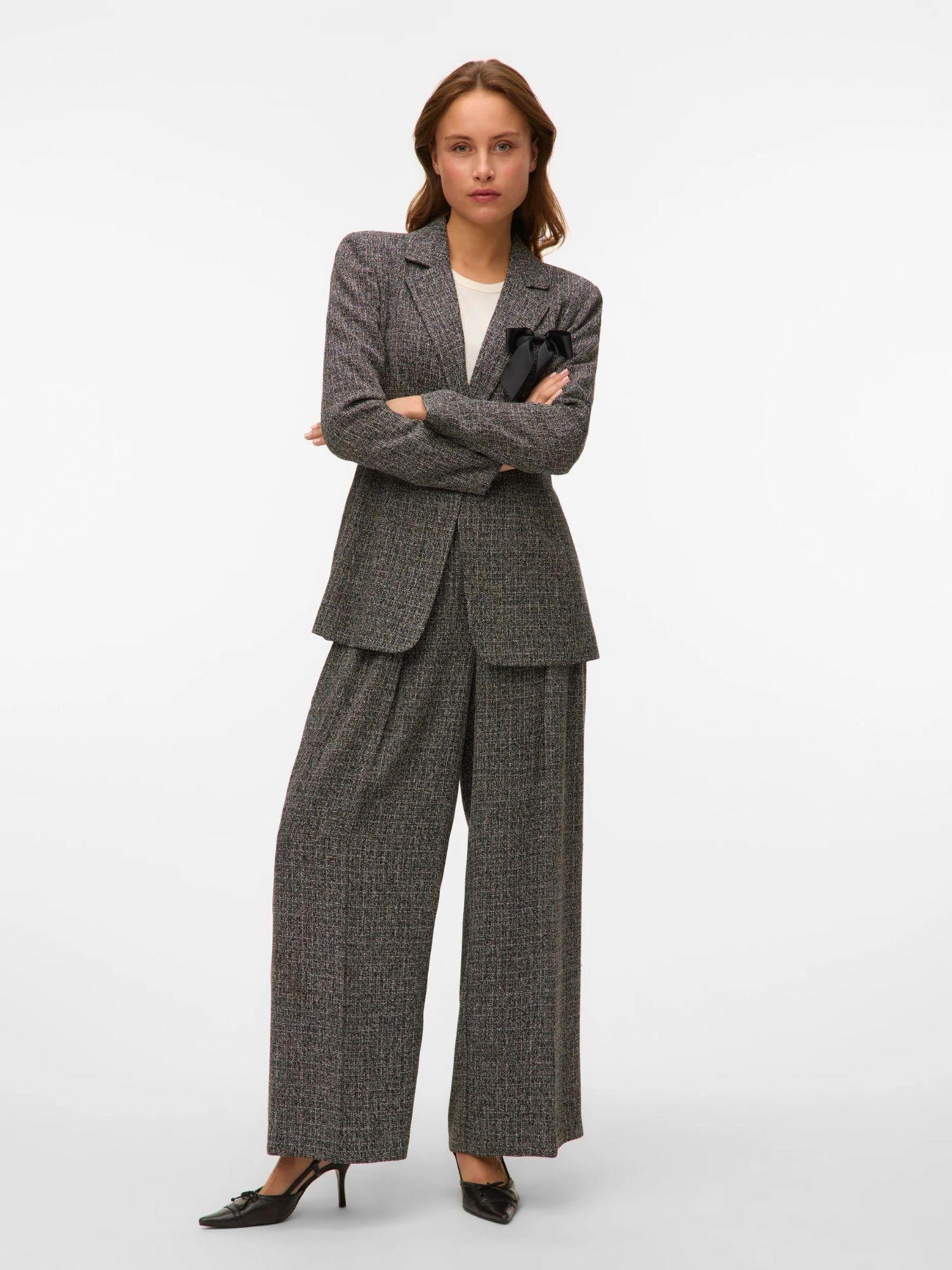 Vero Moda Pantaloni Formali Donna Perle Nero Sale E Pepe 10336076 Black VERO MODA 
