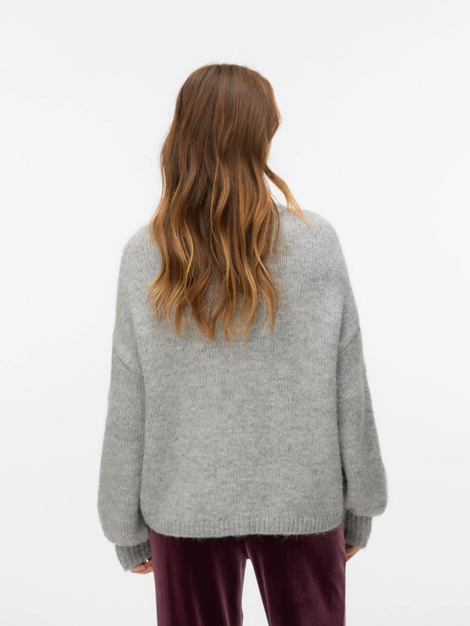 Vero Moda Maglione Donna Ilina Light Grey Melange 10334866 Light Grey Melange VERO MODA 