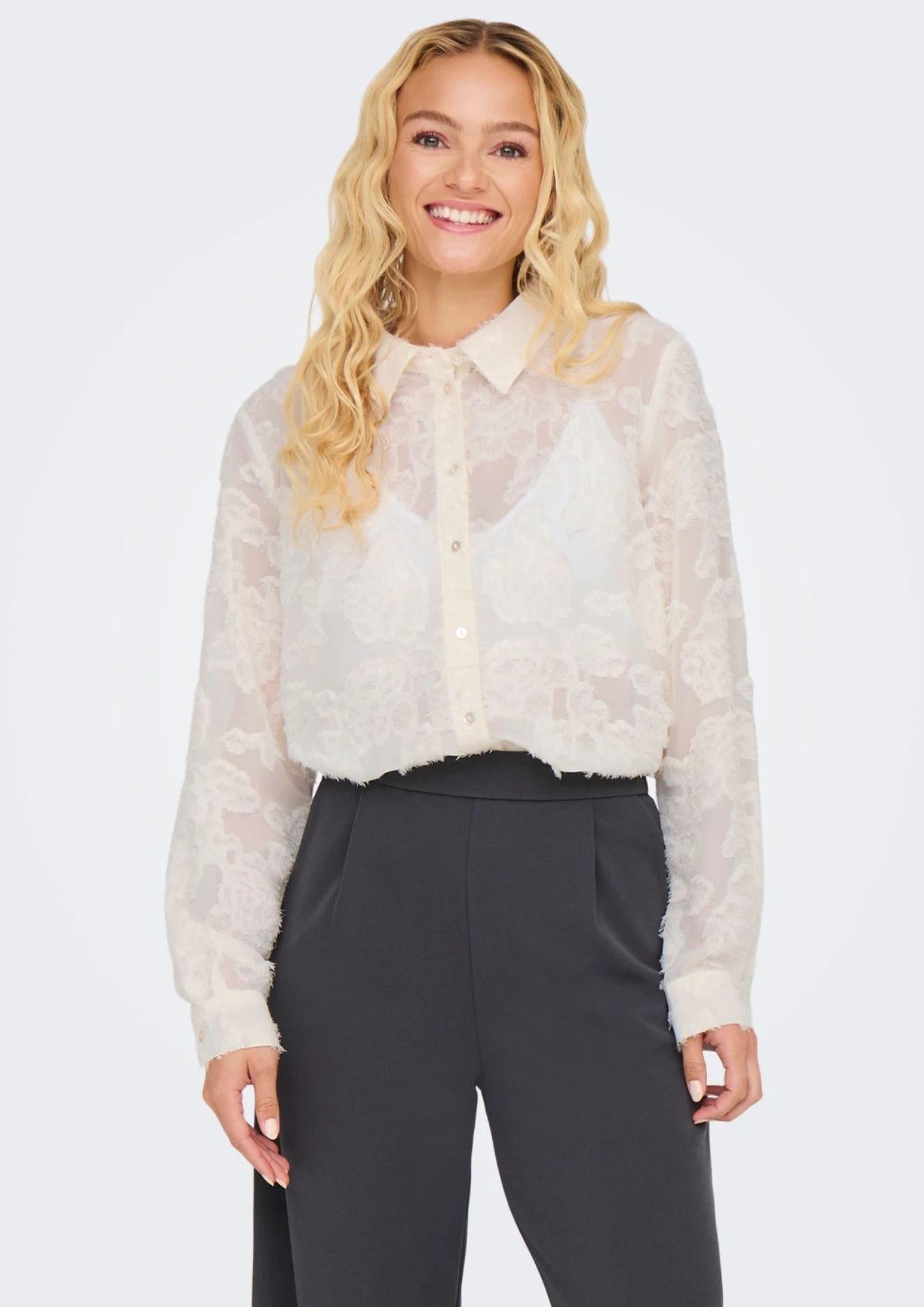 Jacqueline De Yong Camicia Donna Maya Bianca 15332572 Cloud Dancer JACQUELINE DE YONG 