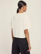 Emme Marella T-shirt Donna in jersey con cristalli Micaelabis Panna Oro 2525976021200 008 EMME MARELLA 