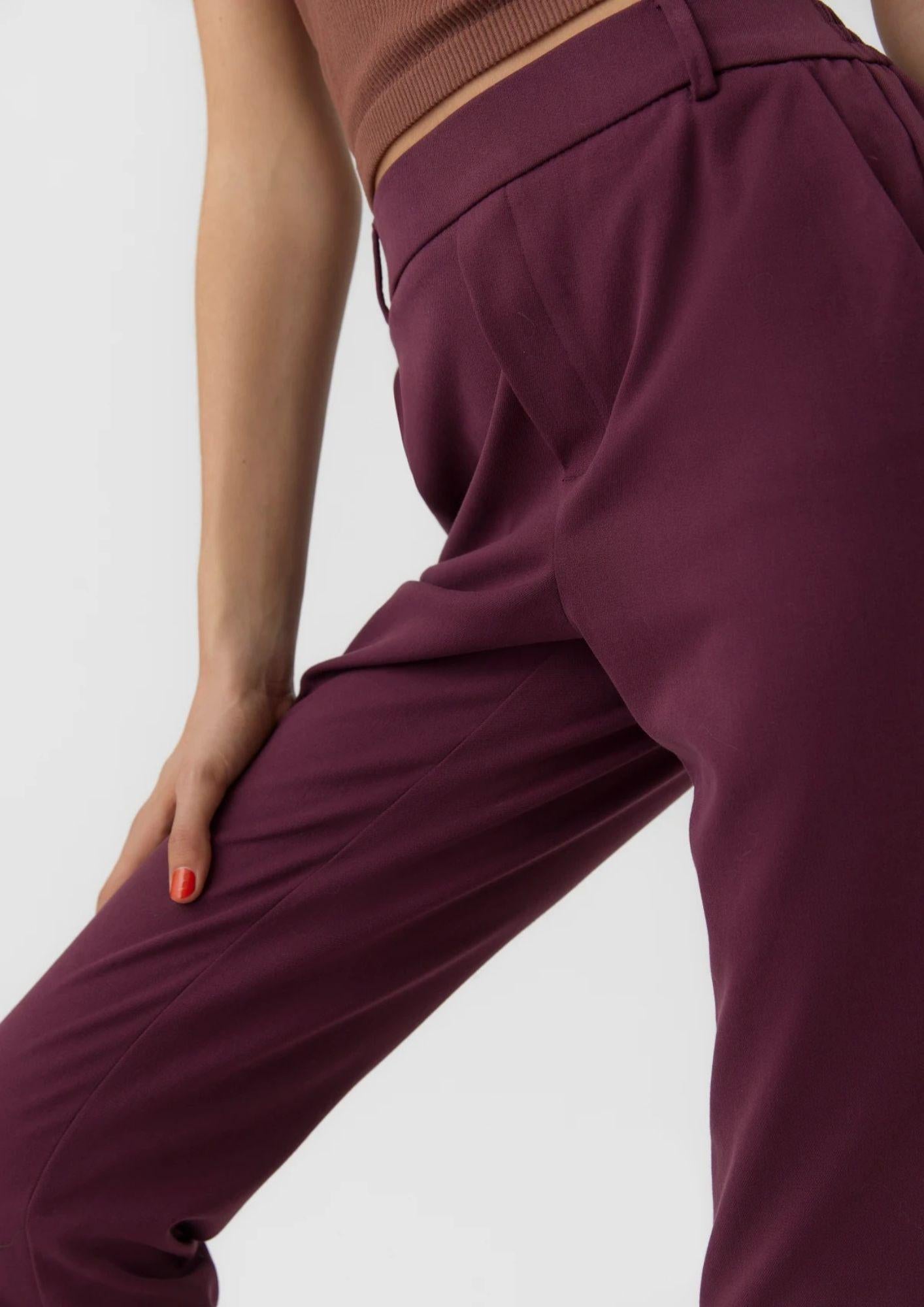 Vero Moda Pantaloni Donna Maya A Vita Media Viola 10225280 Winetasting VERO MODA 