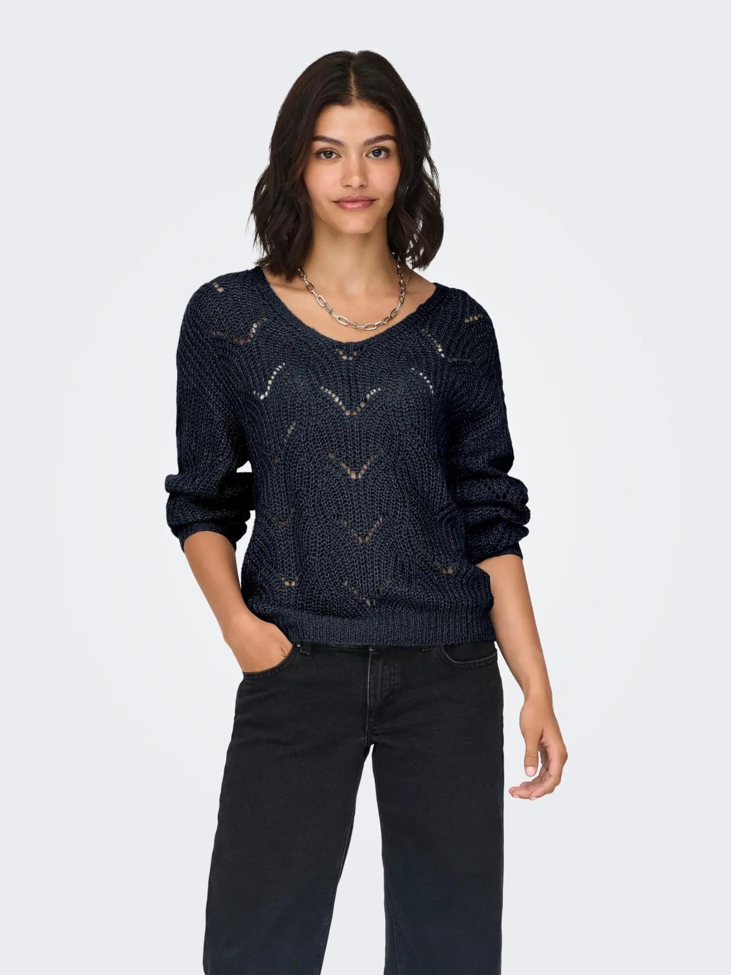 JACQUELINE DE YONG Jacqueline De Yong JDYBADUT Pullover Donna Total Eclipse Maglia