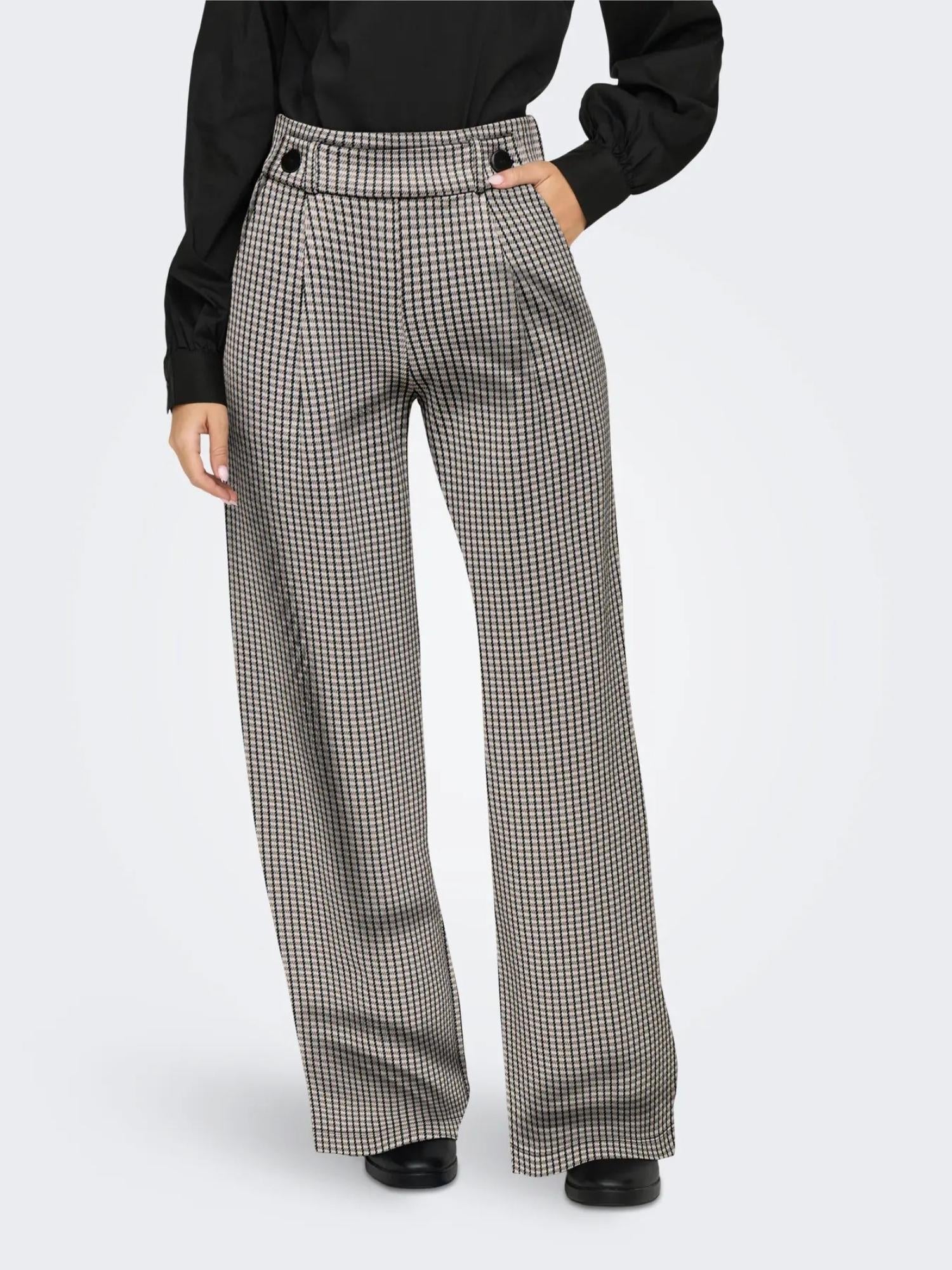 JACQUELINE DE YONG Jacqueline De Yong JDYGEGGO Wide Leg Fit Pantaloni Donna Tapioca Pantalone