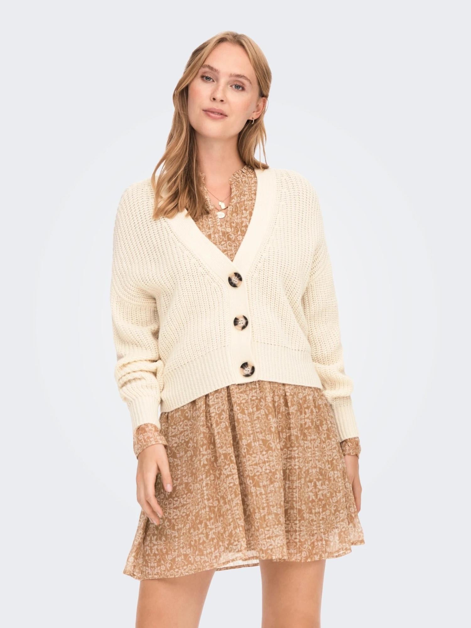 JACQUELINE DE YONG Jacqueline De Yong JDYJUSTY Cardigan Donna Bianco Eggnog Maglia