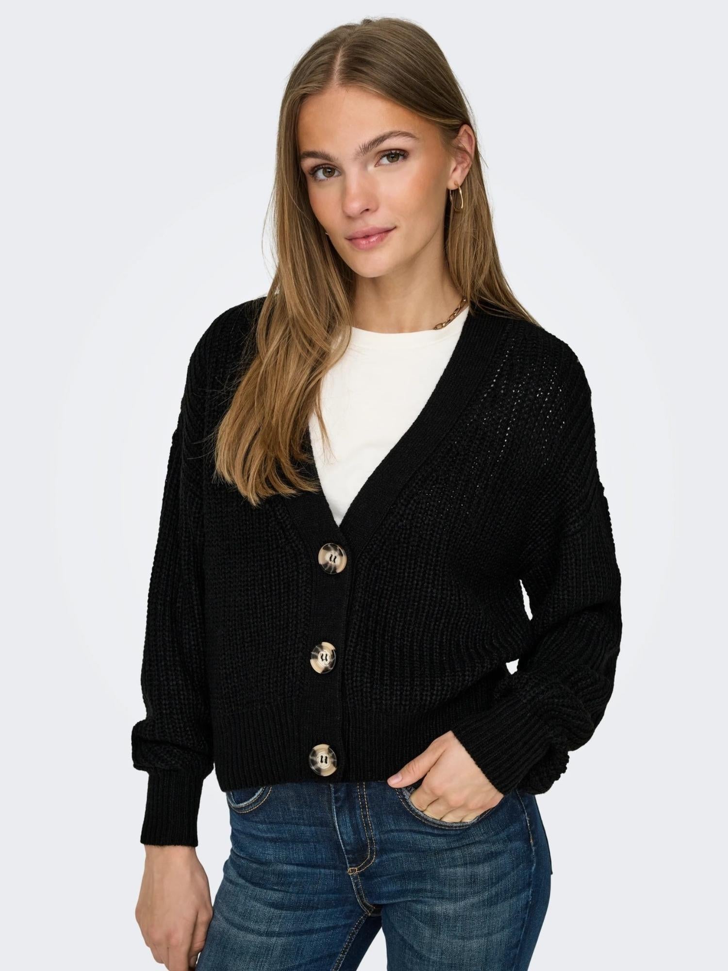 JACQUELINE DE YONG Jacqueline De Yong JDYJUSTY Cardigan Donna Nero Maglia