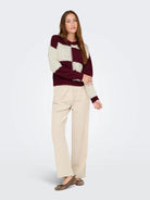 JACQUELINE DE YONG Jacqueline De Yong JDYJUSTY Pullover Donna Cabernet Maglia