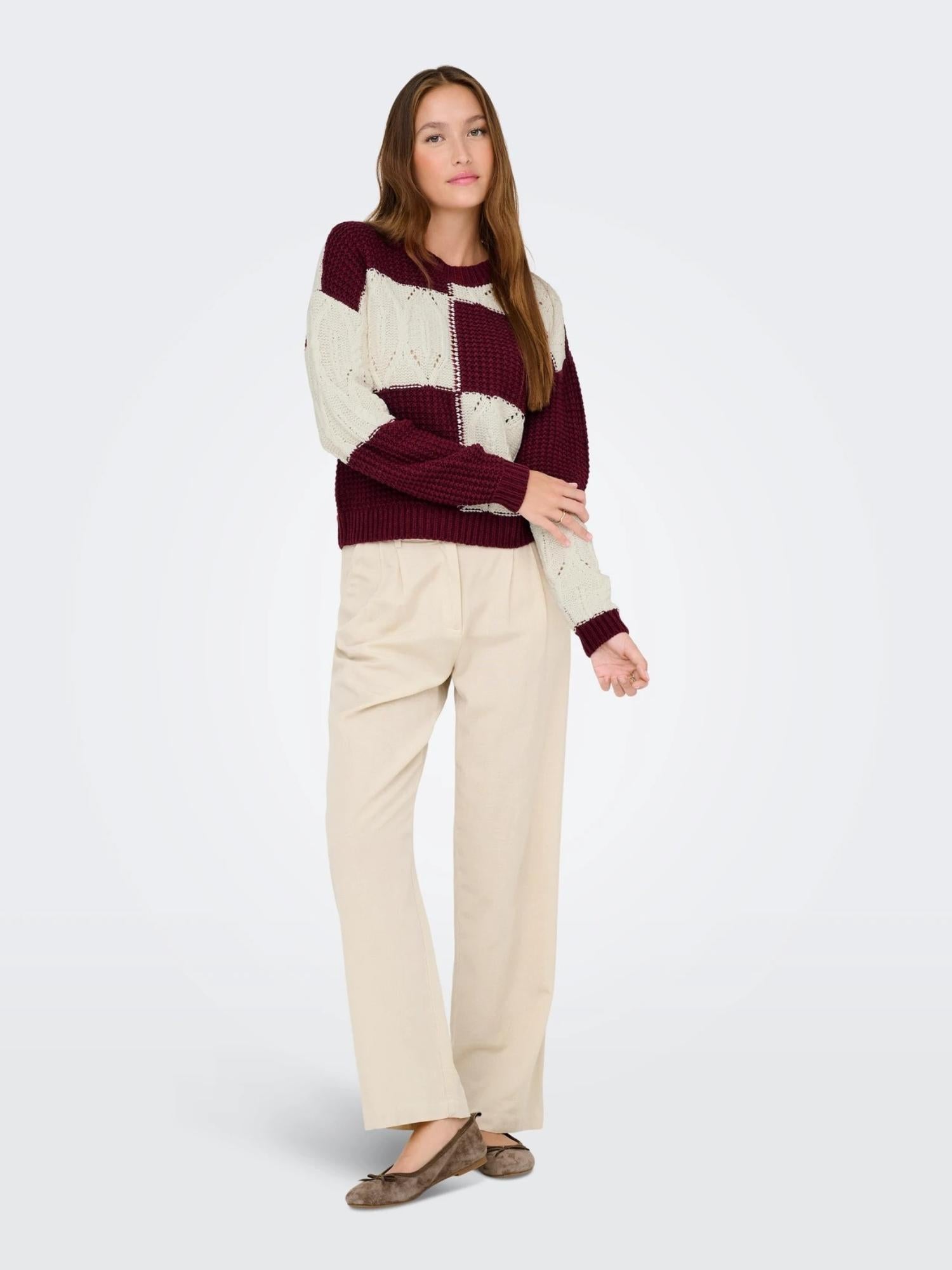 JACQUELINE DE YONG Jacqueline De Yong JDYJUSTY Pullover Donna Cabernet Maglia