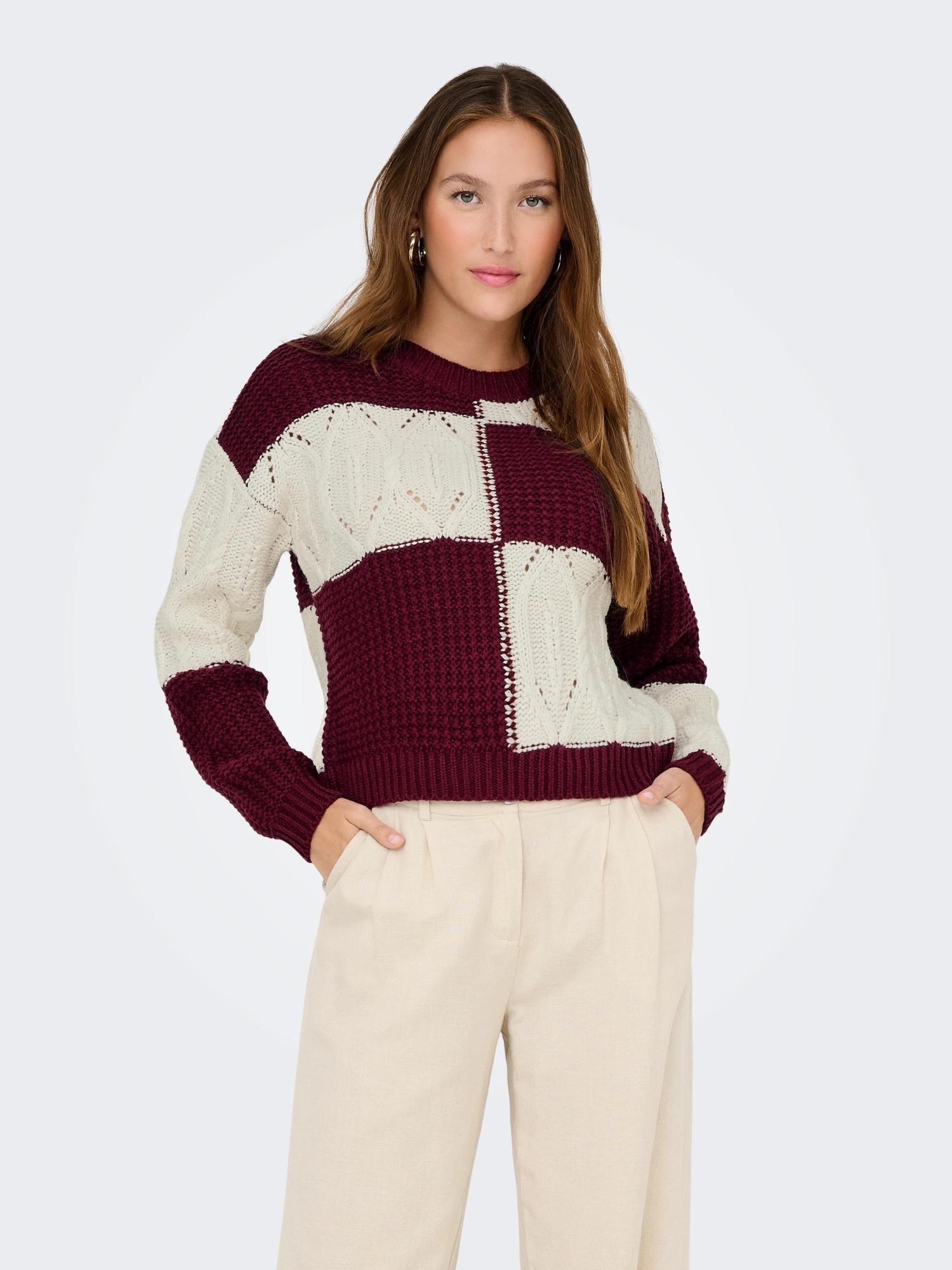 JACQUELINE DE YONG Jacqueline De Yong JDYJUSTY Pullover Donna Cabernet Maglia