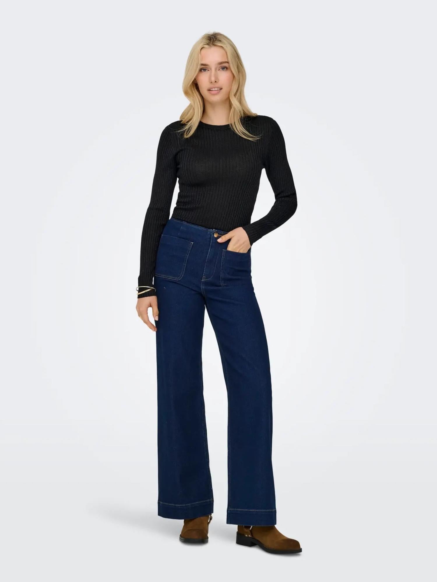 JACQUELINE DE YONG Jacqueline De Yong JDYPLUM Pullover Donna Nero Pullover