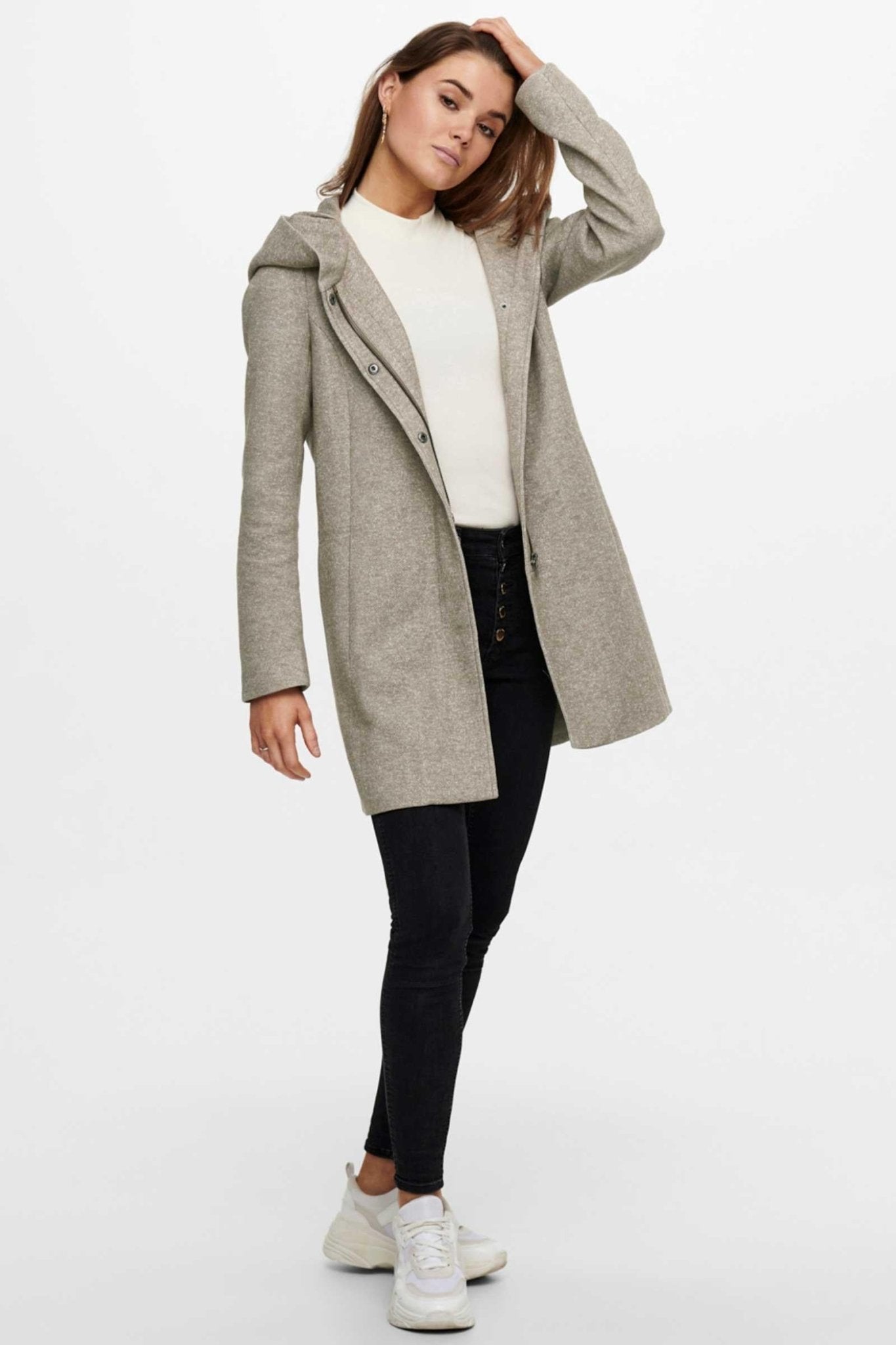 ONLY Only Cappotto Donna Sedona Grigio Verde Cappotto