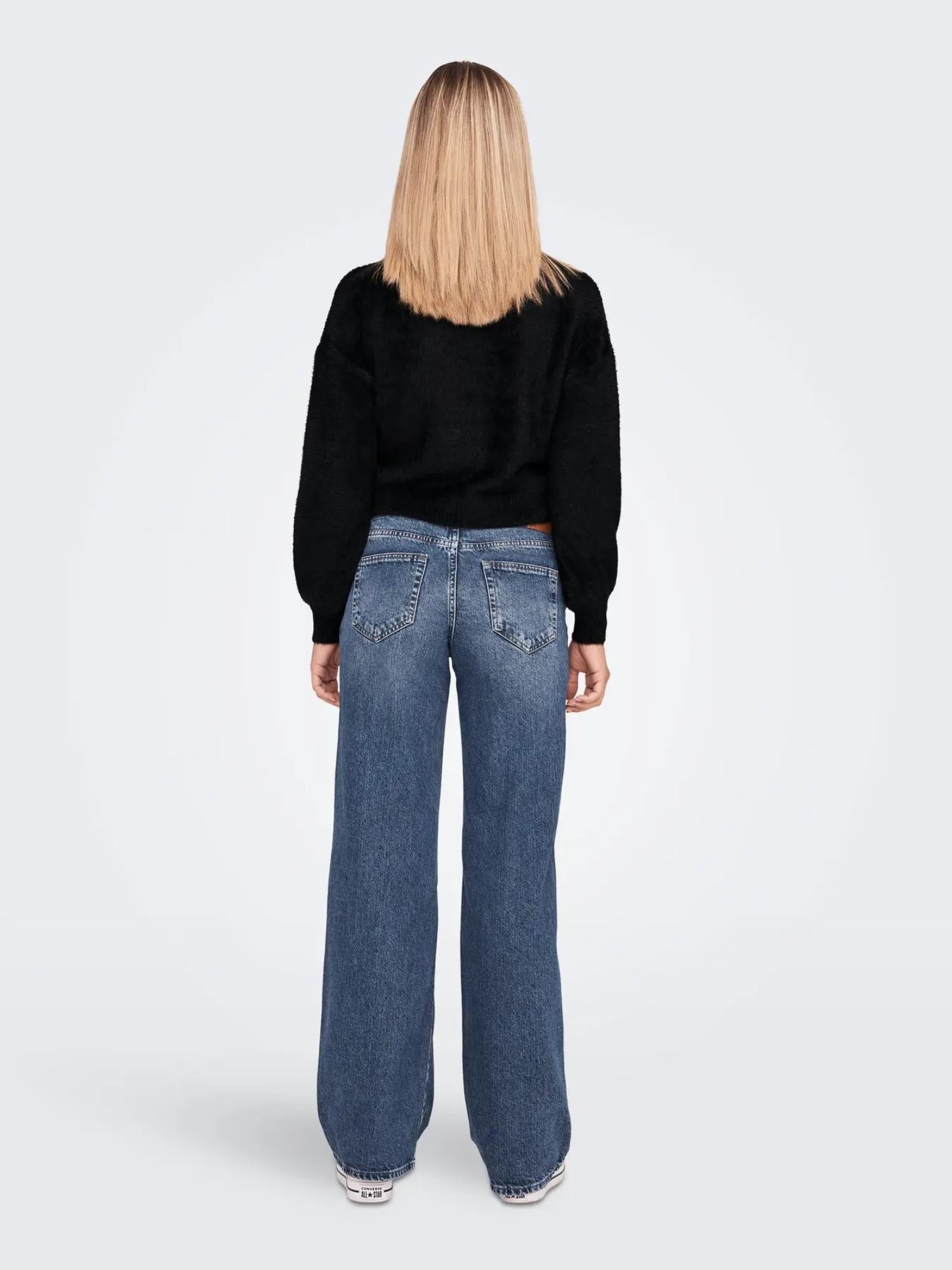 ONLY Only ONLPIUMO Pullover Donna Nero Pullover
