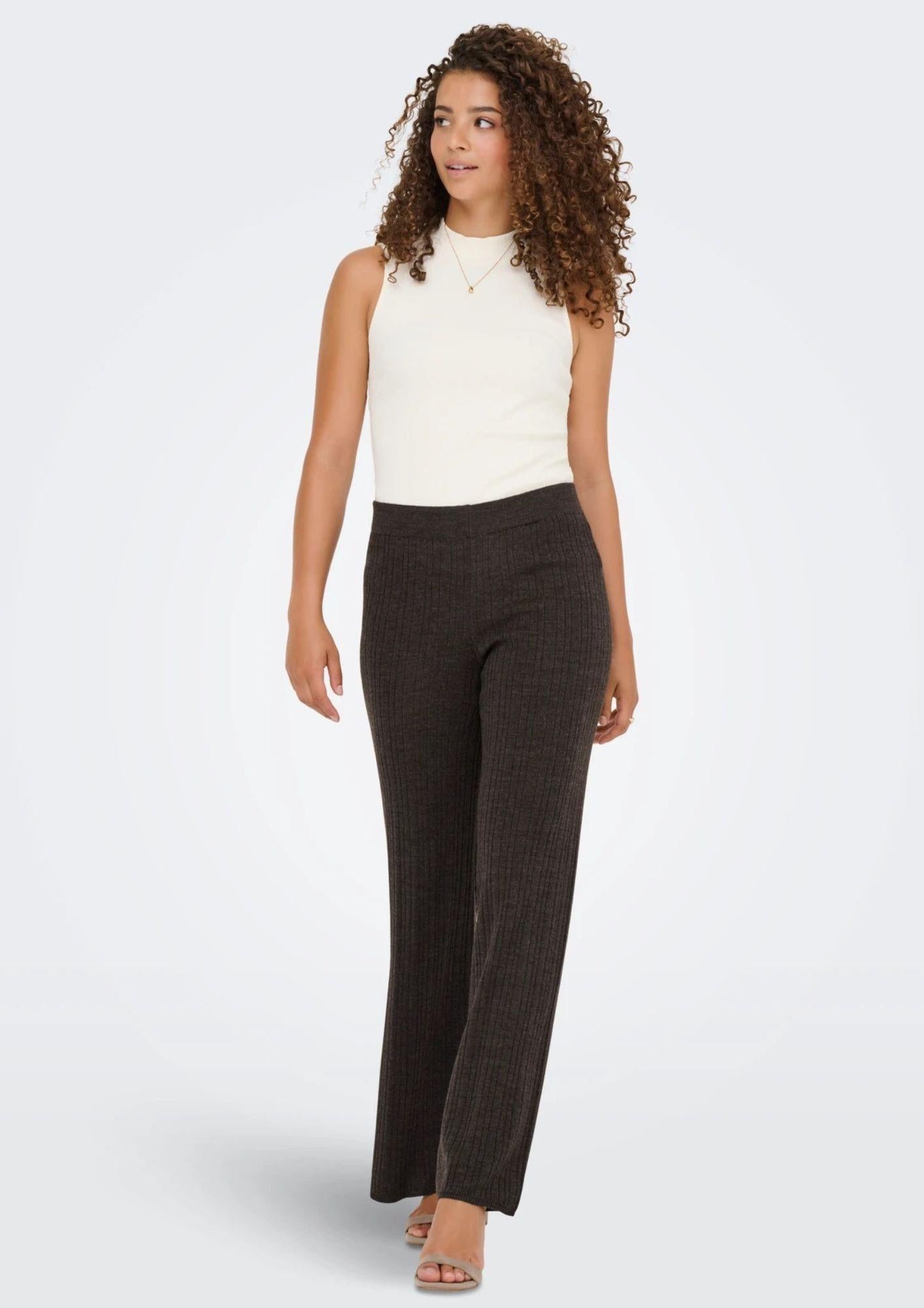 ONLY Only Pantalone Donna Marrone Pantalone