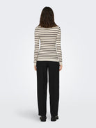 ONLY Only Pullover Donna Carol Grigio beige con fasce Pullover