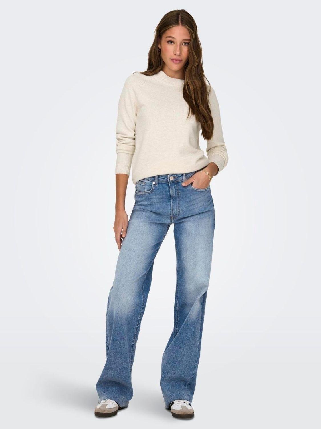 ONLY Only Pullover Donna Rica Beige Pullover