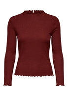 ONLY Top Donna Only Onlemma Rosso Bordeaux Top