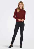 ONLY Top Donna Only Onlemma Rosso Bordeaux Top