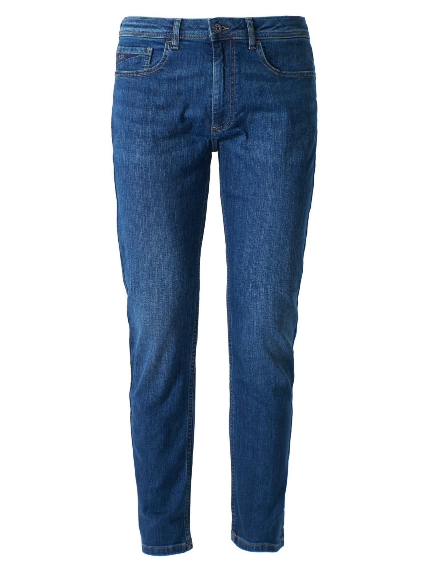 YES ZEE Yes Zee Jeans 5 Tasche Skinny Fit Uomo Blu Rinse Jeans