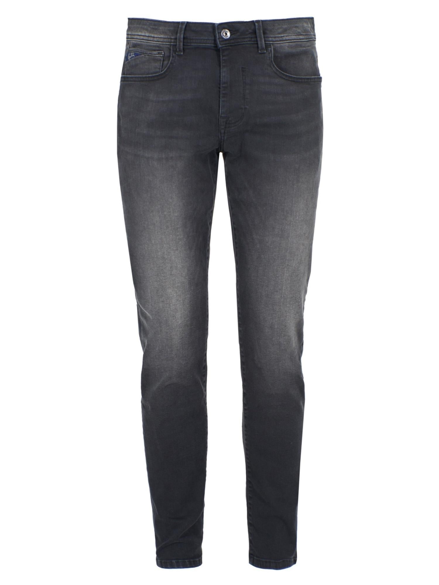 YES ZEE Yes Zee Jeans 5 Tasche Slim Fit Uomo Nero Stone Jeans