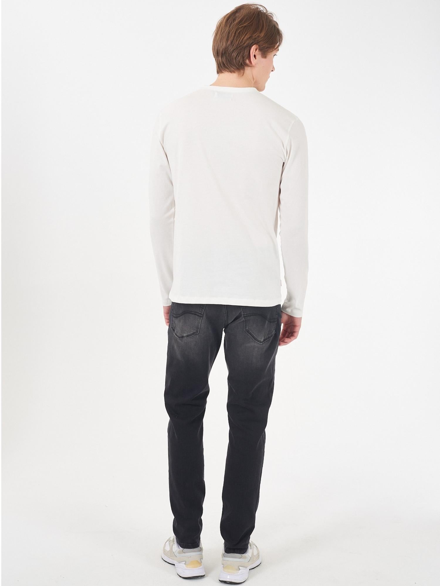 YES ZEE Yes Zee Jeans 5 Tasche Slim Fit Uomo Nero Stone Jeans